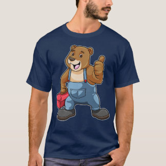 Camiseta Oso como artesano con caja de herramientas
