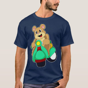 Camiseta Oso como ciclista con Scooter