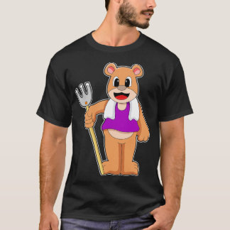 Camiseta Oso como granjero con arroz