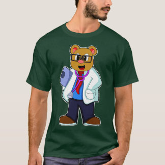 Camiseta Oso como Médica con Stethoscope
