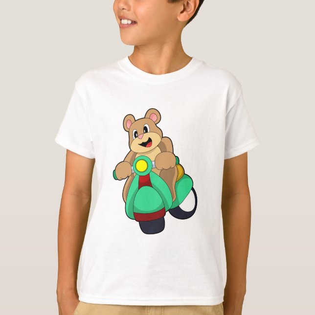 Camiseta Oso como motociclista con Scooter.PNG (Anverso)