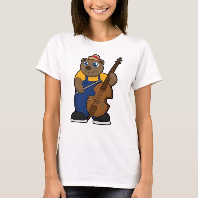 Camiseta Oso como músico con guitarra (Anverso)