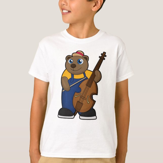 Camiseta Oso como músico con guitarra (Anverso)