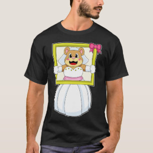 Camiseta Oso como novia con vestido Boda Marco de imagen