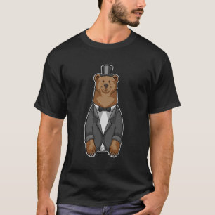 Camiseta Oso como novio con chaqueta