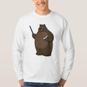Camiseta Oso como profesor con libro y puntero