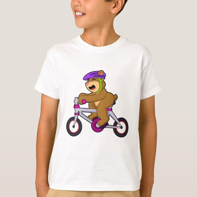 Camiseta Oso con bicicleta y casco (Anverso)