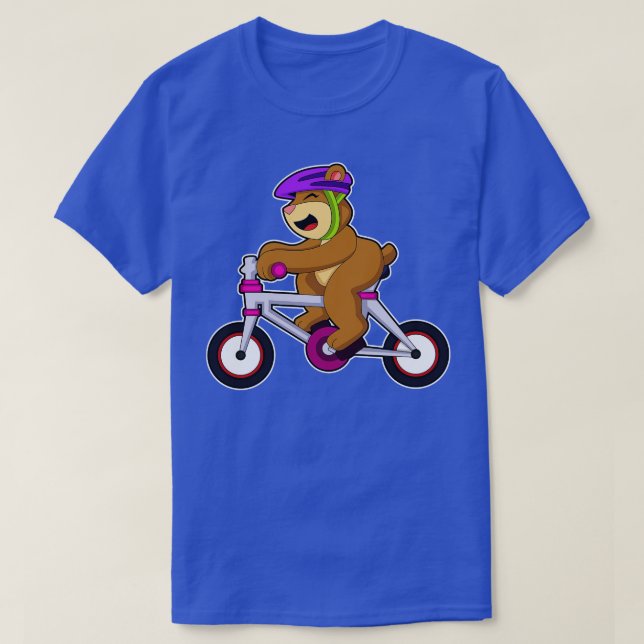 Camiseta Oso con casco de bicicleta (Diseño del anverso)