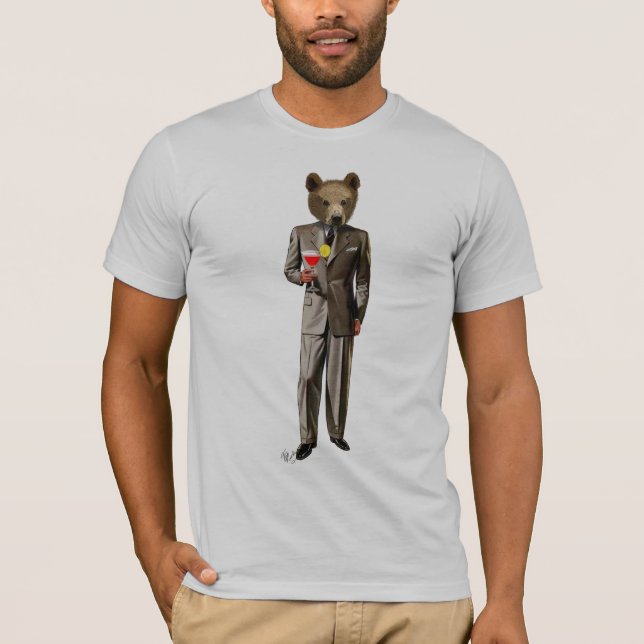 Camiseta Oso Con Cóctel (Anverso)