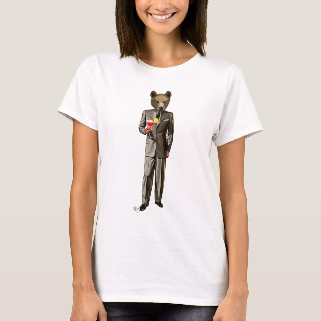Camiseta Oso Con Cóctel (Anverso)