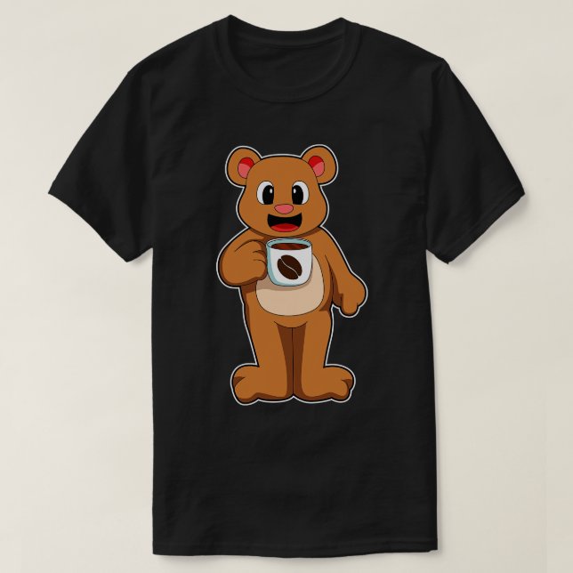 Camiseta Oso con Copa de Café 1 (Diseño del anverso)
