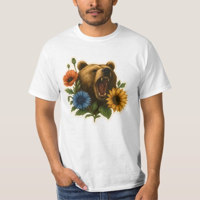 Camiseta Oso con flores (Anverso)