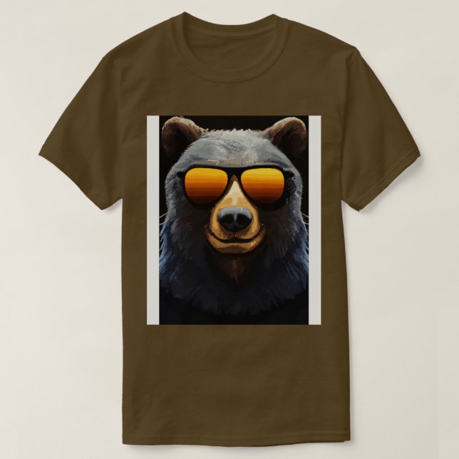 Camiseta Oso con gafas de sol 1 (Diseño del anverso)
