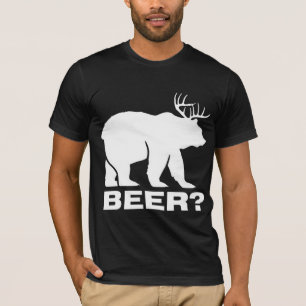 Camiseta ¿Oso con la cerveza de los ciervos?