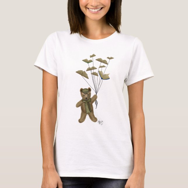 Camiseta Oso con mariposas de libros (Anverso)