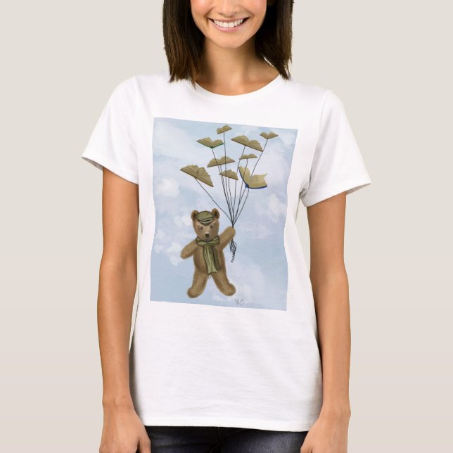 Camiseta Oso con mariposas de libros 2 (Anverso)