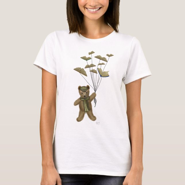Camiseta Oso con mariposas de libros 3 (Anverso)
