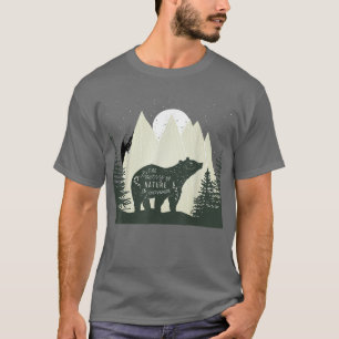 Camiseta Oso con montañas y bosques - Vida salvaje - Natura