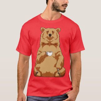 Camiseta Oso con taza de café