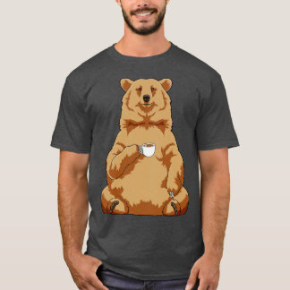Camiseta Oso con taza de café
