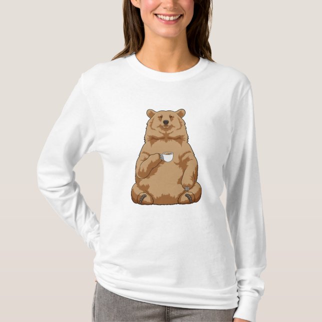 Camiseta Oso con taza de café (Anverso)