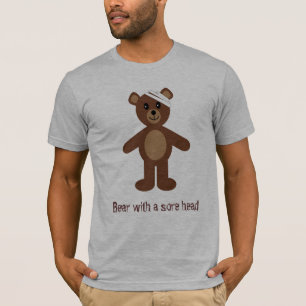 Camiseta Oso con una cabeza dolorida
