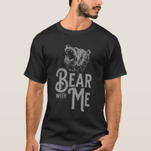 Camiseta Oso conmigo texto gris e imagen gris