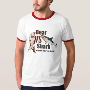 Camiseta Oso contra tiburón. ¿Quién ganará? usted decid