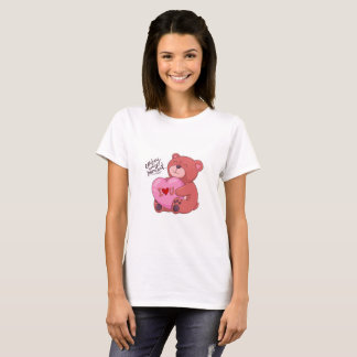Camiseta Oso Corazón Abrazo Amor Tee - Abrazo Cada Momento
