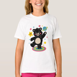 Camiseta Oso cósmico con estrellas y planetas - Espacio red