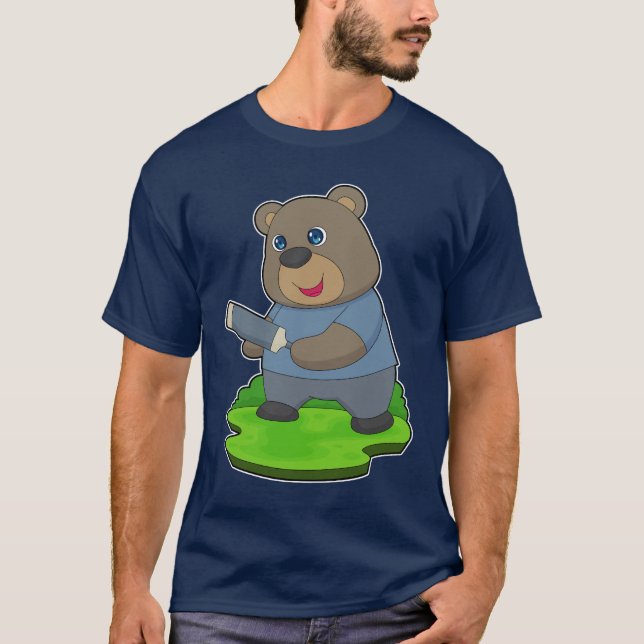 Camiseta Oso Cricket Bate de cricket (Anverso)