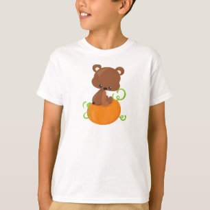Camiseta Oso Cubierto, Oso Pequeño, Oso Marrón, Calabaza