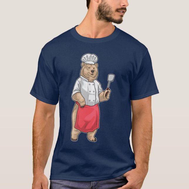 Camiseta Oso Cuchara de Cocina Espátula (Anverso)