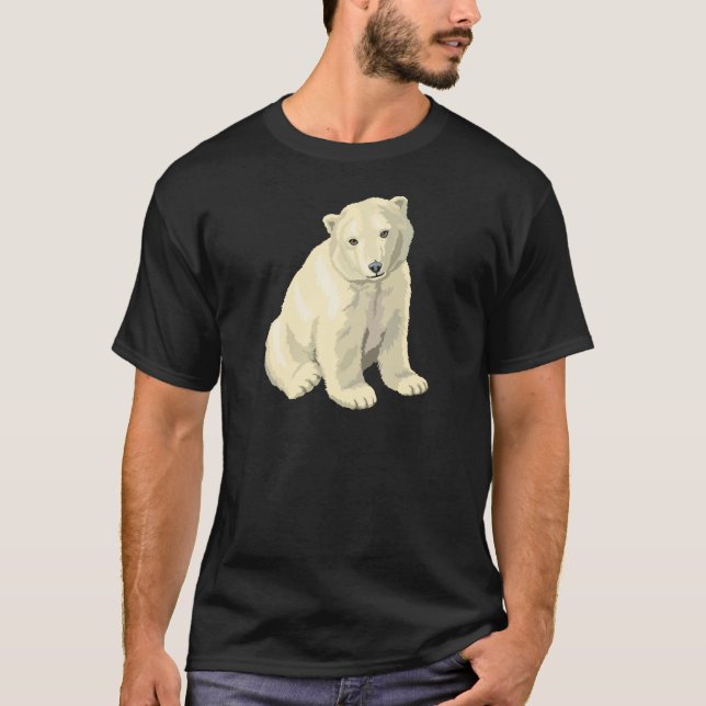 Camiseta Oso Cudiosamente Polar (Anverso)