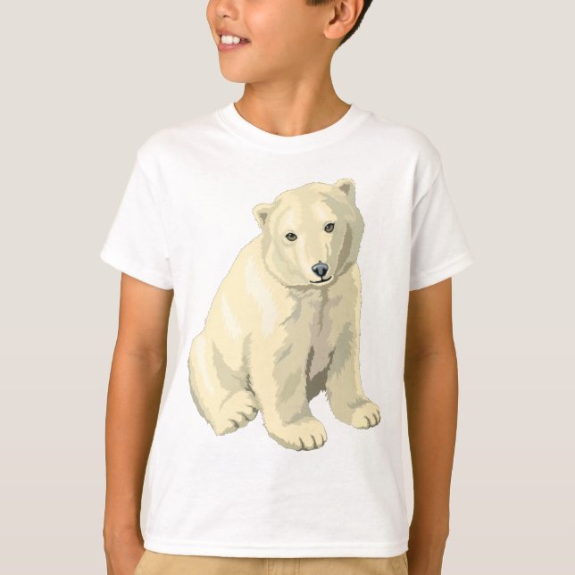 Camiseta Oso Cudiosamente Polar (Anverso)
