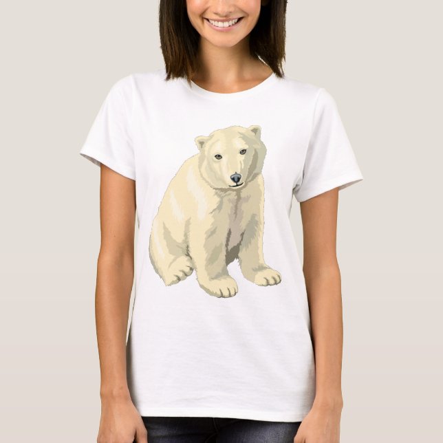 Camiseta Oso Cudiosamente Polar (Anverso)
