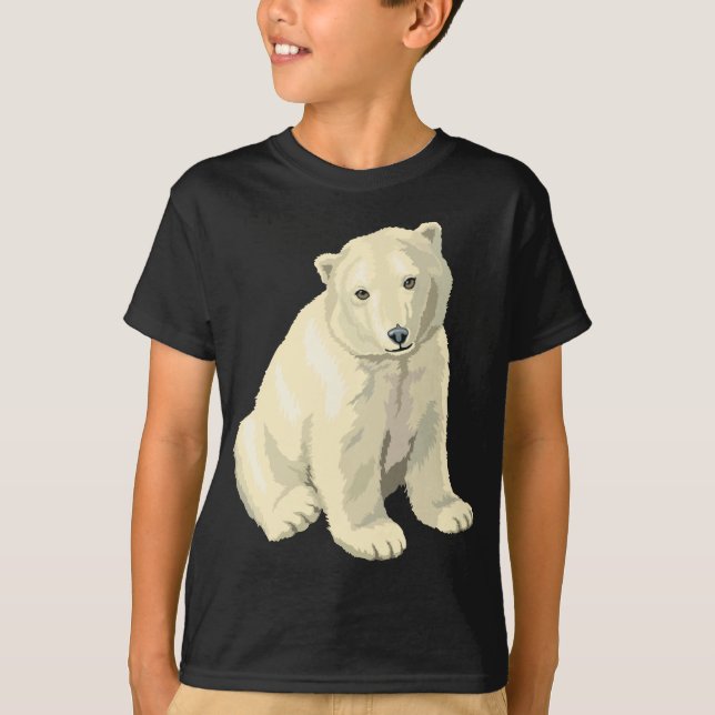 Camiseta Oso Cudiosamente Polar (Anverso)
