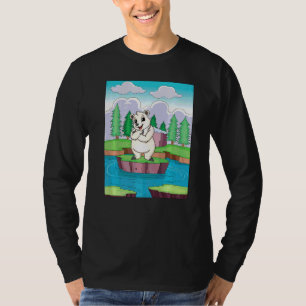 Camiseta Oso Cuidadosamente Polar En Una Pequeña Isla En Un