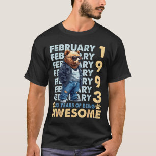 Camiseta Oso Cumpleaños 33 Febrero Diseño 1993