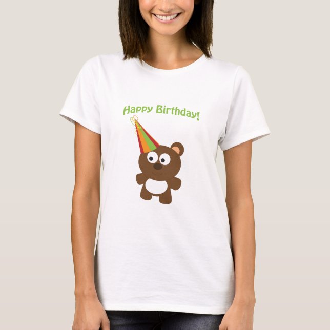 Camiseta Oso Cumpleaños Feliz (Anverso)