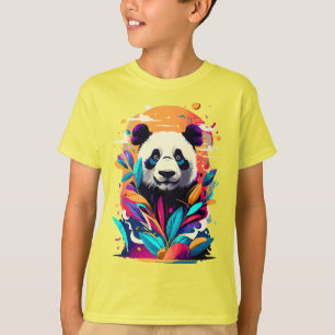 Camiseta Oso Cute Panda - Panda Colorful - Panda