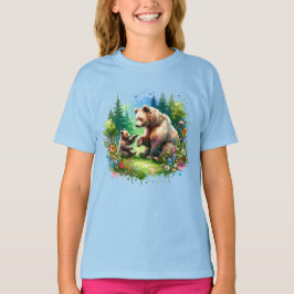 Camiseta Oso de acuarela y cubo