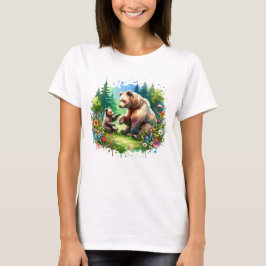 Camiseta Oso de acuarela y cubo