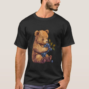 Camiseta Oso de Arándano Arte de Vida Silvestre Fruta de Ar