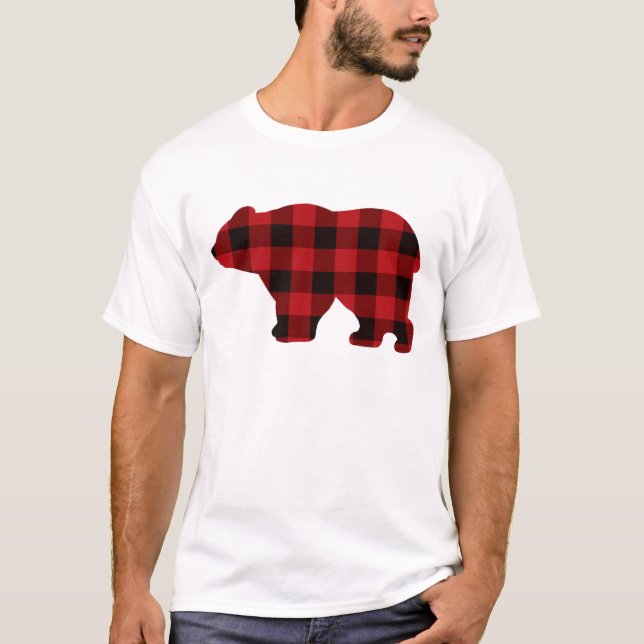 Camiseta Oso de arcilla roja y negra clásico del país (Anverso)