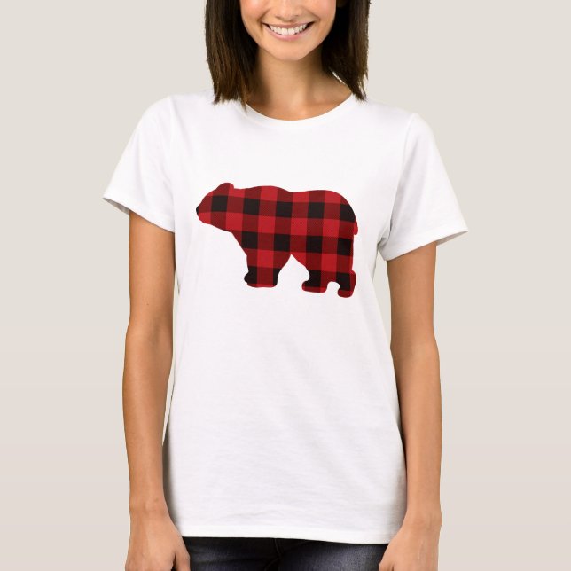 Camiseta Oso de arcilla roja y negra clásico del país (Anverso)