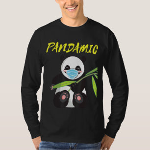 Camiseta Oso De Bambú Pandámico Con Pandemia De Máscara Pap
