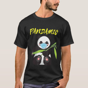 Camiseta Oso De Bambú Pandámico Con Pandemia De Máscara Pap