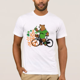 Camiseta Oso de bebida Día de San Patrón, cerveza irlandesa