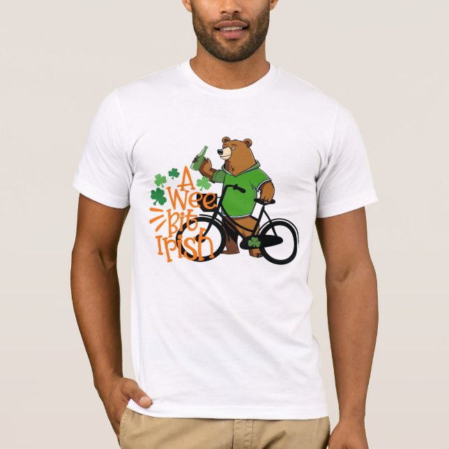 Camiseta Oso de bebida Día de San Patrón, cerveza irlandesa (Anverso)